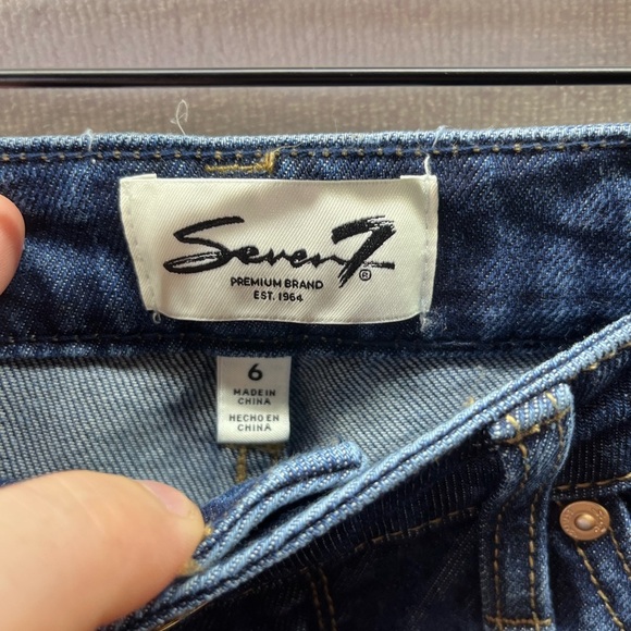 Seven7 Straight Leg Denim Jeans Womens 6 Stretch Blue Cute Pants 2116 - Picture 2 of 9
